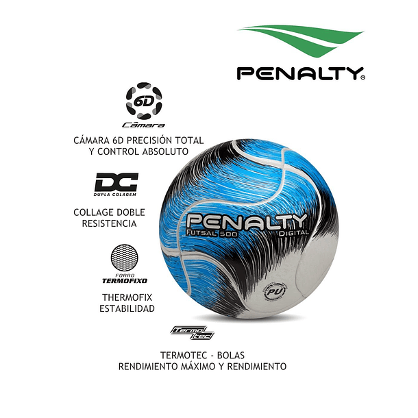 Balon de Futsal Penalty Digital 500 Term 2