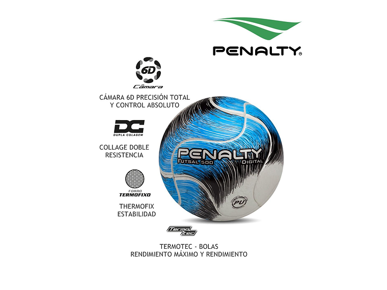 Balon de Futsal Penalty Digital 500 Term 2