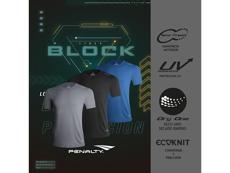 Polera Penalty Block Masculina Plomo 6