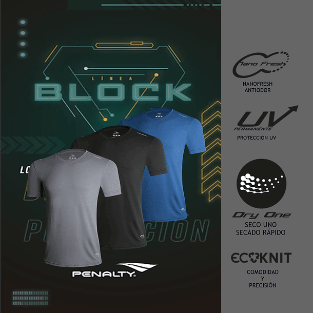 Polera Penalty Block Masculina Plomo 3