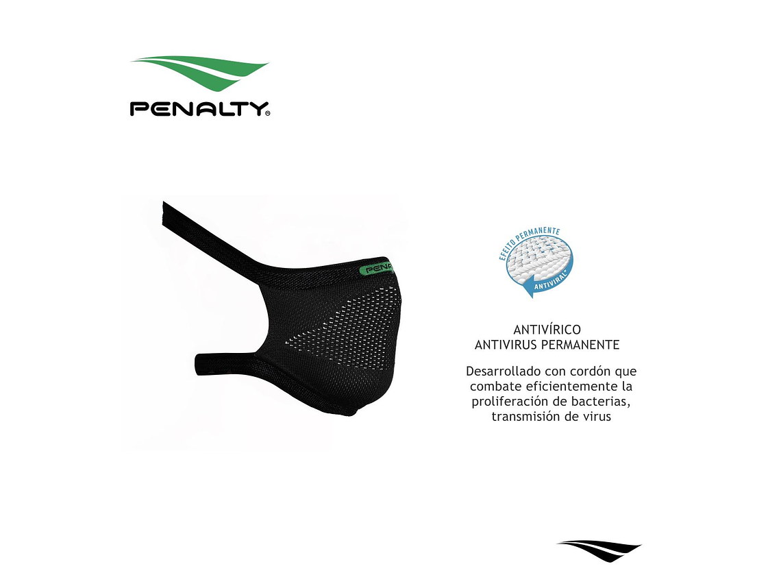 Mascarilla Deportiva Penalty Block Pro Negro Gris 3