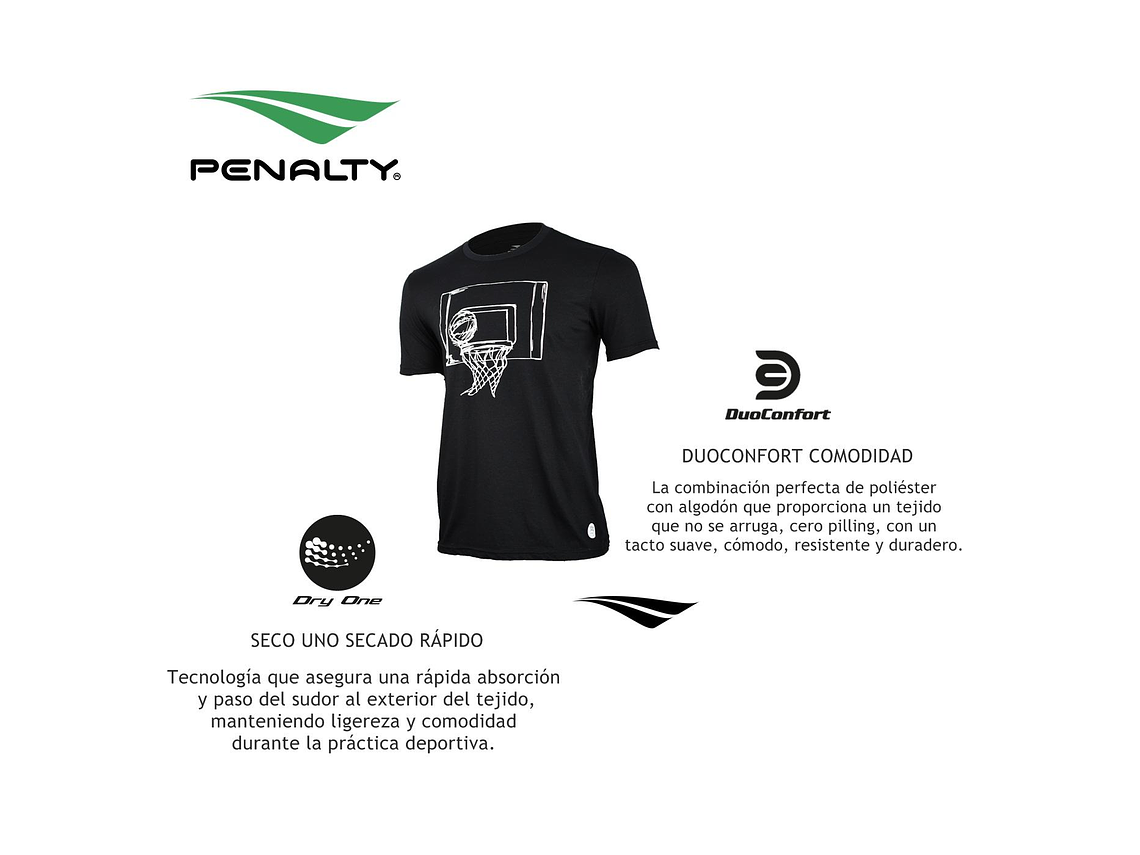 Polera Penalty Basket Negro 4