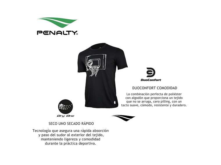 Polera Penalty Basket Negro 4