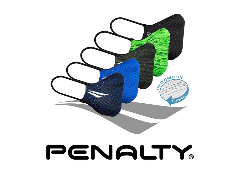 Mascarilla Deportiva Penalty Block Traino Negro Azul 2