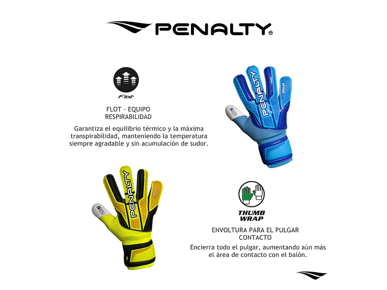 Guantes de Arquero Penalty delta Flat Training Amarillo 3