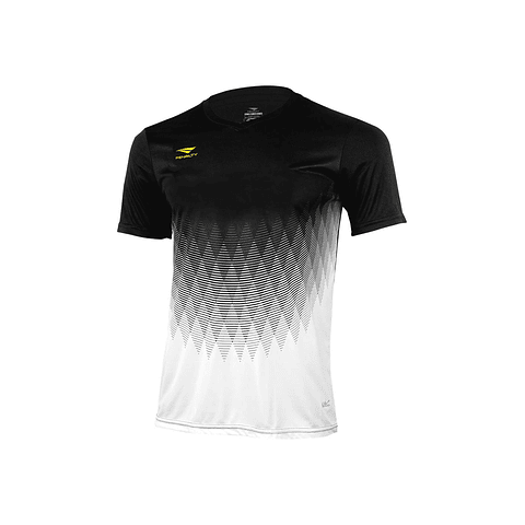 Polera Penalty Prisma Negro Blanco