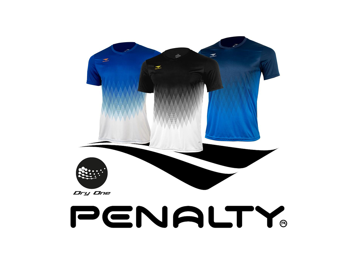 Polera Penalty Prisma Negro Blanco 8