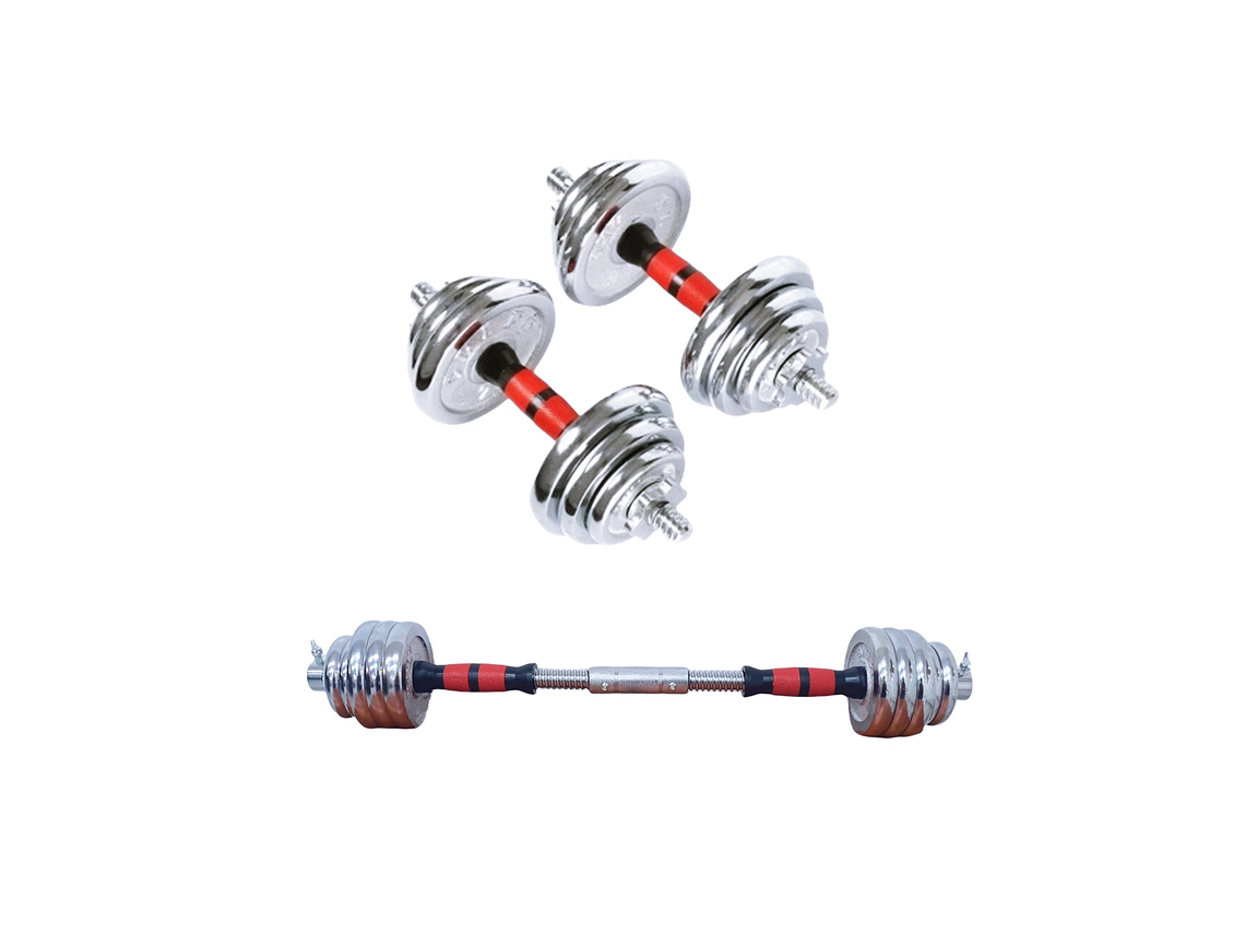 Set De Mancuernas Con Extensor 15 Kg Flott 2