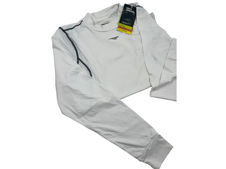 Camiseta De Compresion Penalty S11 Flex Manga Larga Blanca 2