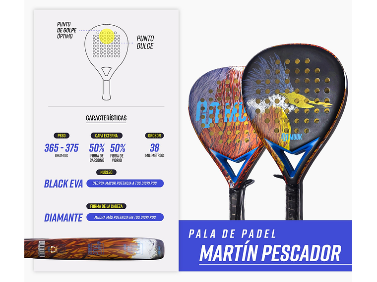 Pala de Padel Müük Martin Pescador 5