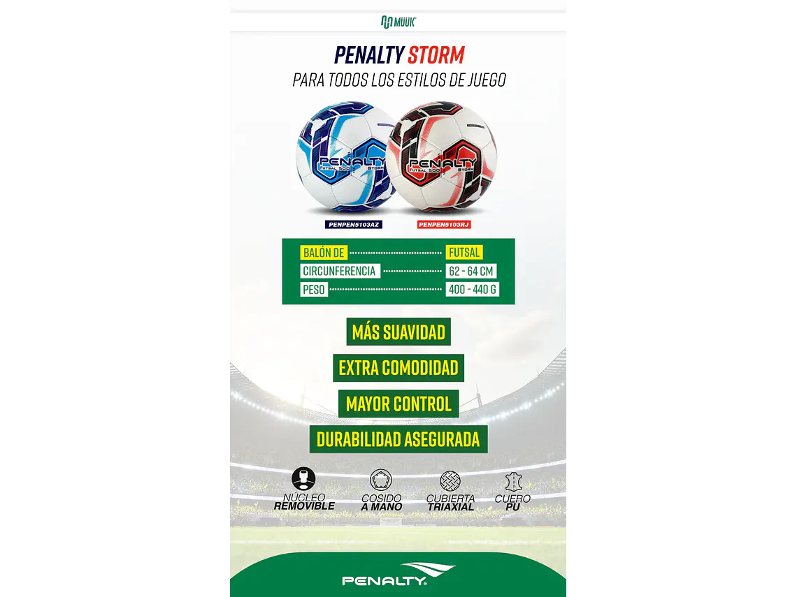Balón de Futsal Penalty Storm  13