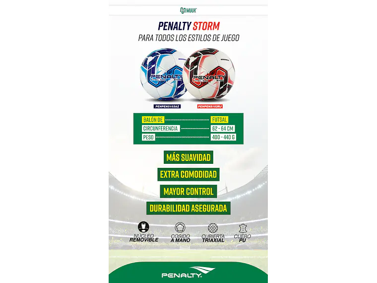 Balón de Futsal Penalty Storm  13