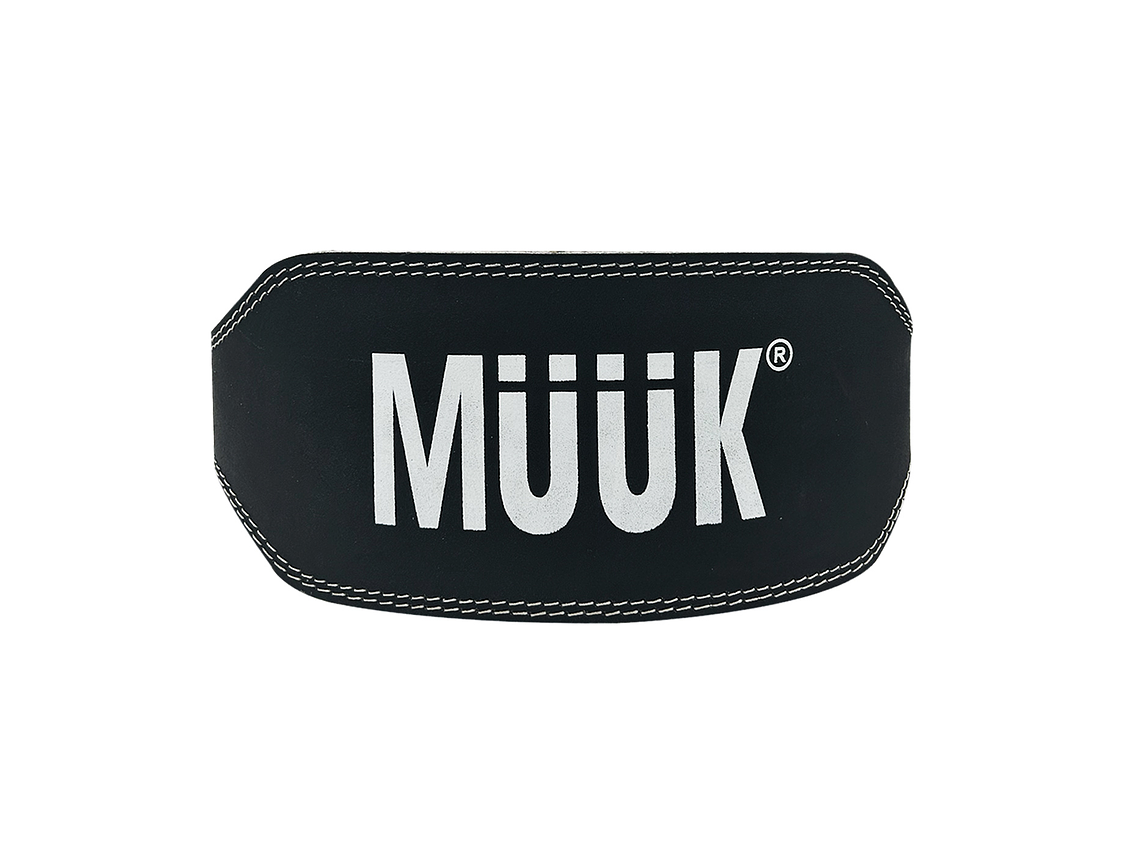 Cinturón De Pesas Cuero Muuk Negro/Blanco 3