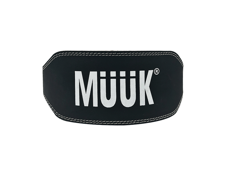Cinturón De Pesas Cuero Muuk Negro/Blanco 3