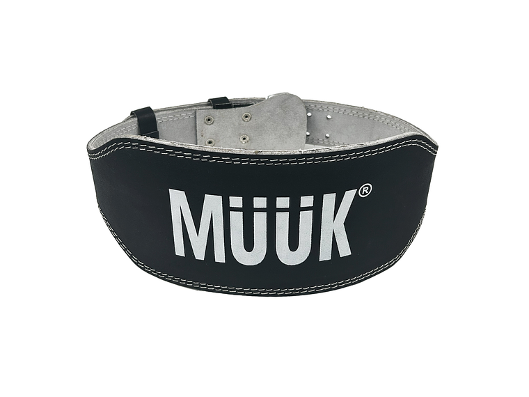 Cinturón De Pesas Cuero Muuk Negro/Blanco 1