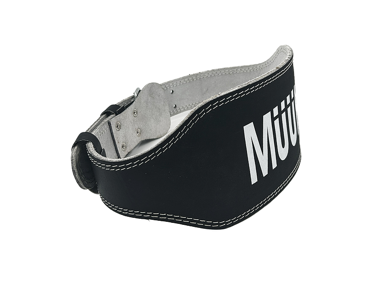 Cinturón De Pesas Cuero Muuk Negro/Blanco 2