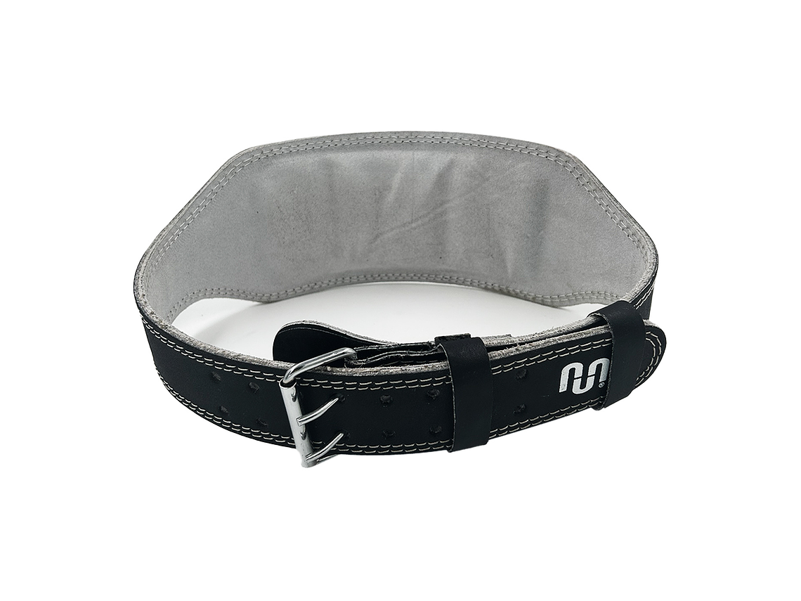 Cinturón De Pesas Cuero Muuk Negro/Blanco 4