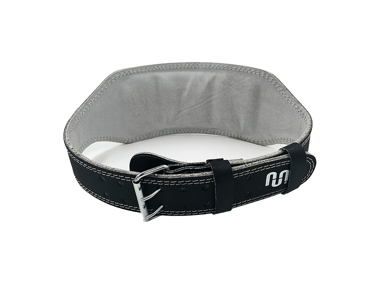 Cinturón De Pesas Cuero Muuk Negro/Blanco 4