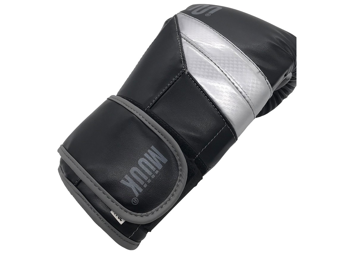Guante De Box Muuk PU K.O. Negro-Gris 7