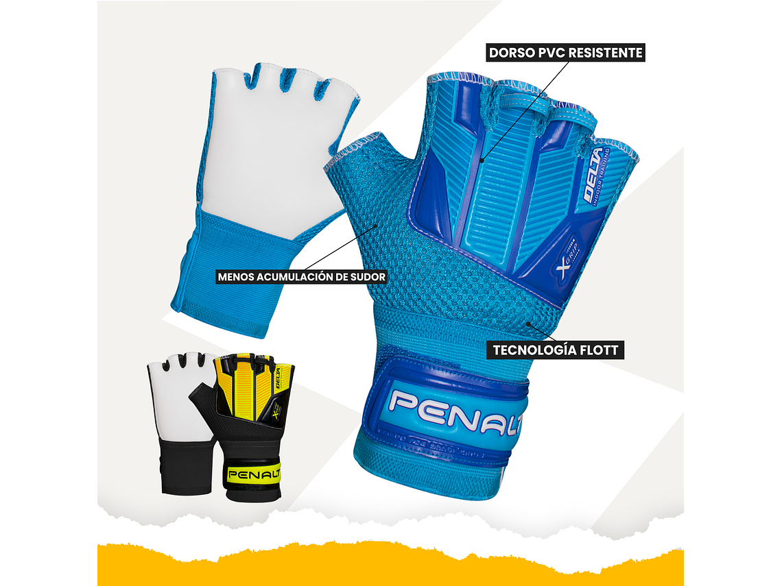 Guante Arquero Penalty Futsal X Azul 8