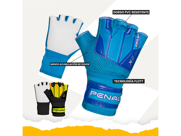 Guante Arquero Penalty Futsal X Azul 8
