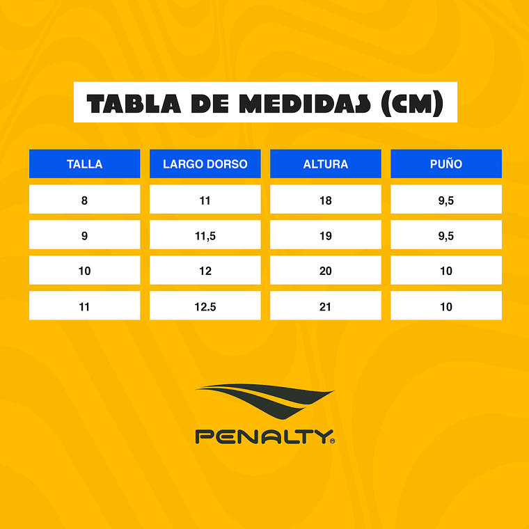 Guante Arquero Penalty Futsal X Negro/Amarillo 9