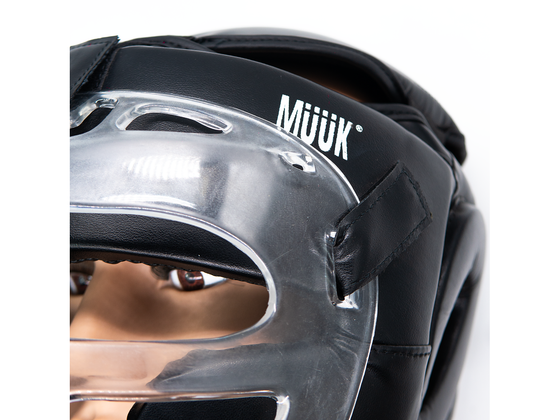 Cabezal De Artes Marciales Con Mica Muuk Negro 3