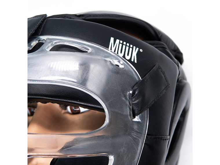 Cabezal De Artes Marciales Con Mica Muuk Negro 3