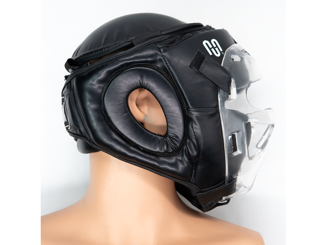 Cabezal De Artes Marciales Con Mica Muuk Negro 4