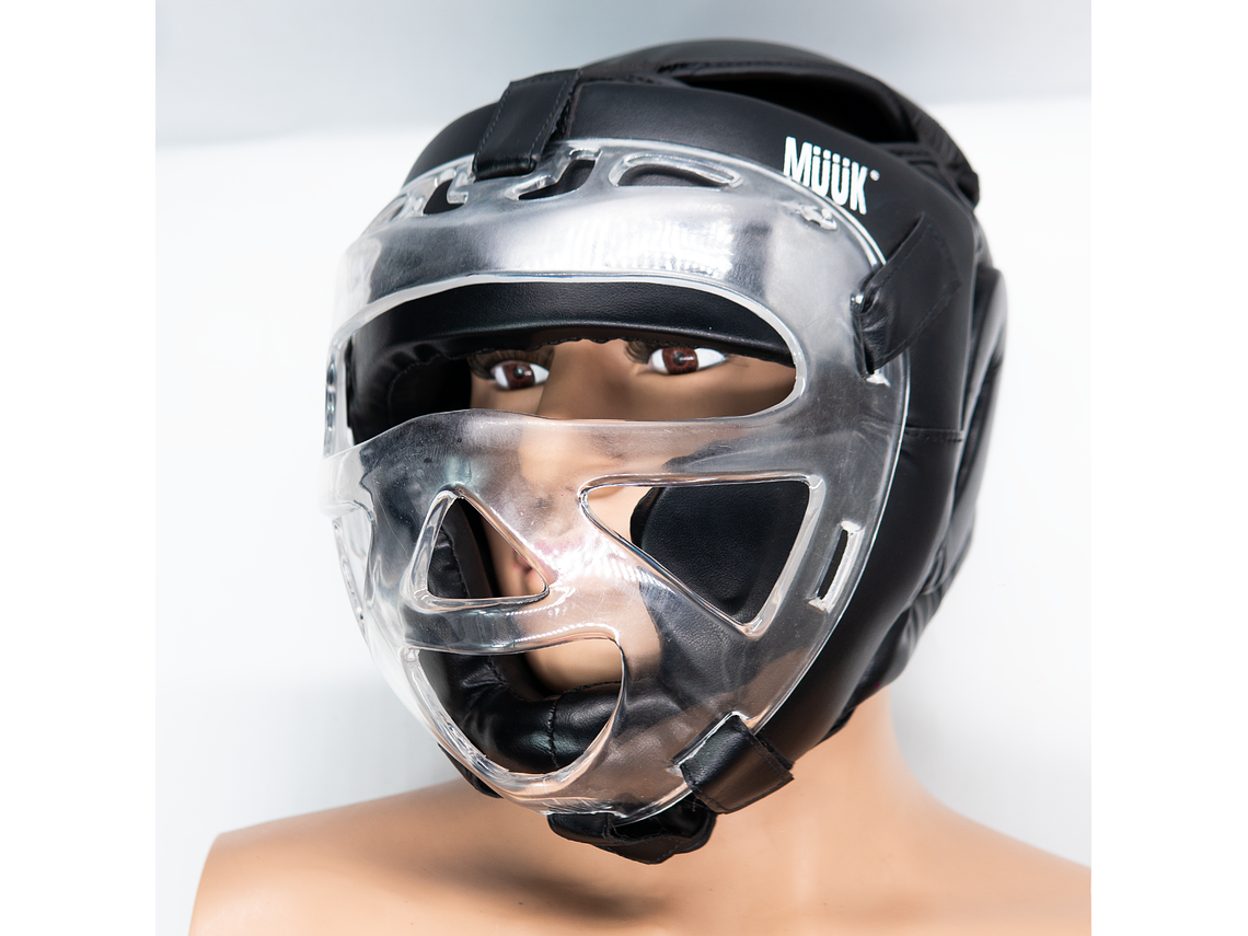 Cabezal De Artes Marciales Con Mica Muuk Negro 2