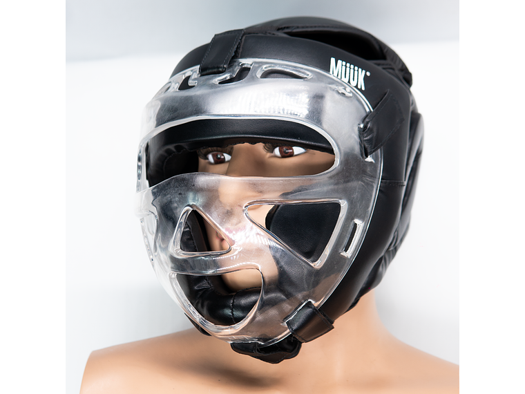 Cabezal De Artes Marciales Con Mica Muuk Negro 2