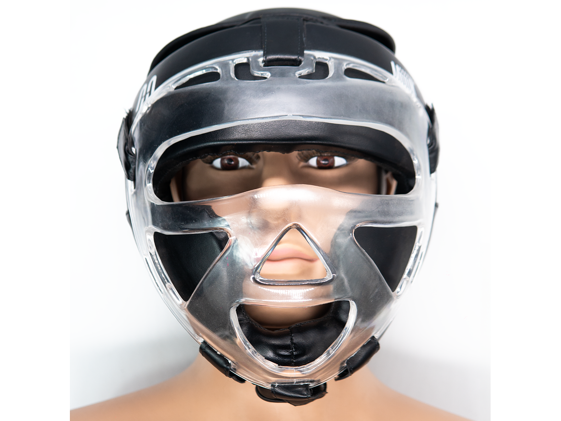 Cabezal De Artes Marciales Con Mica Muuk Negro 1