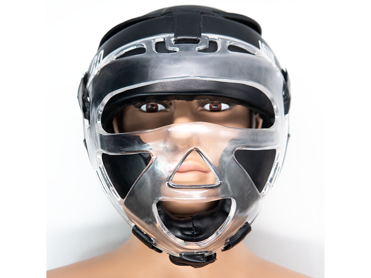 Cabezal De Artes Marciales Con Mica Muuk Negro 1