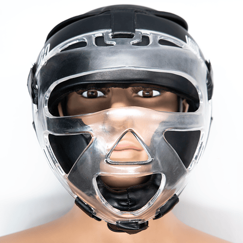 Cabezal De Artes Marciales Con Mica Muuk Negro