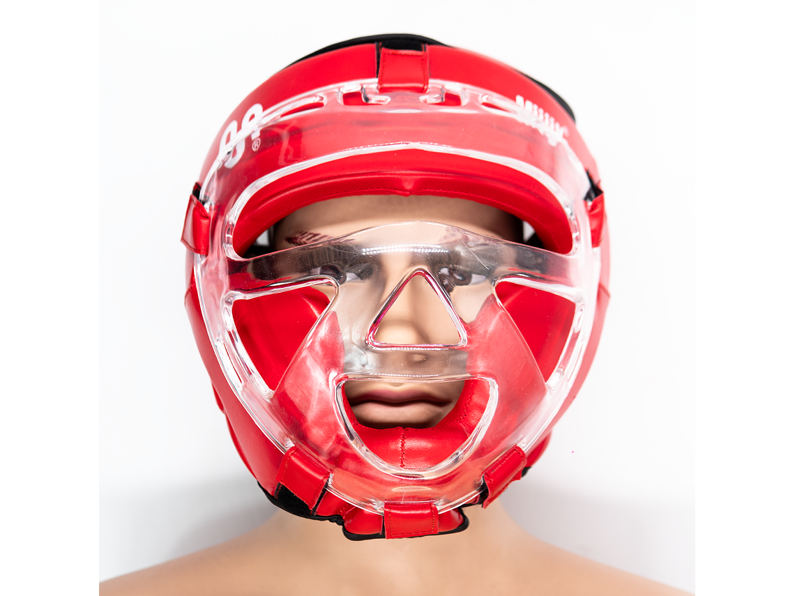 Cabezal De Artes Marciales Con Mica Muuk Rojo 1