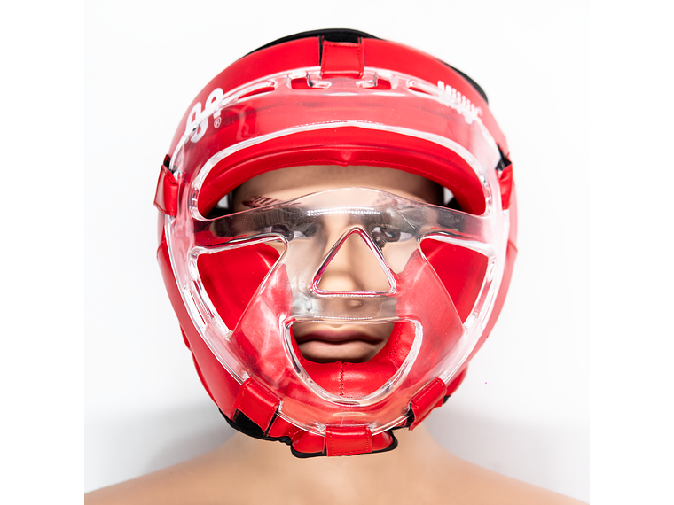 Cabezal De Artes Marciales Con Mica Muuk Rojo 1