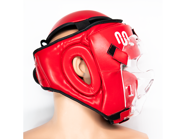 Cabezal De Artes Marciales Con Mica Muuk Rojo 6