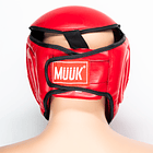 Cabezal De Artes Marciales Con Mica Muuk Rojo 7