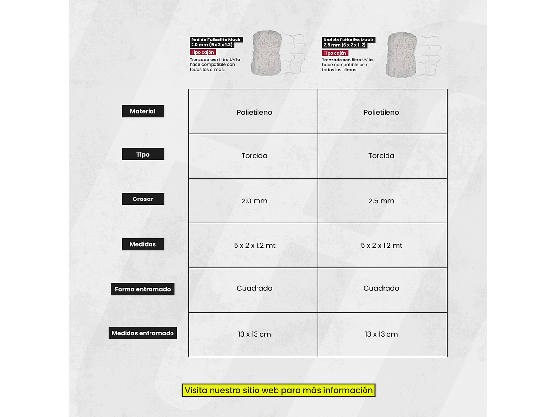 Red de Futbolito Muuk 2.0 mm (5 X 2 X 1.2) 6
