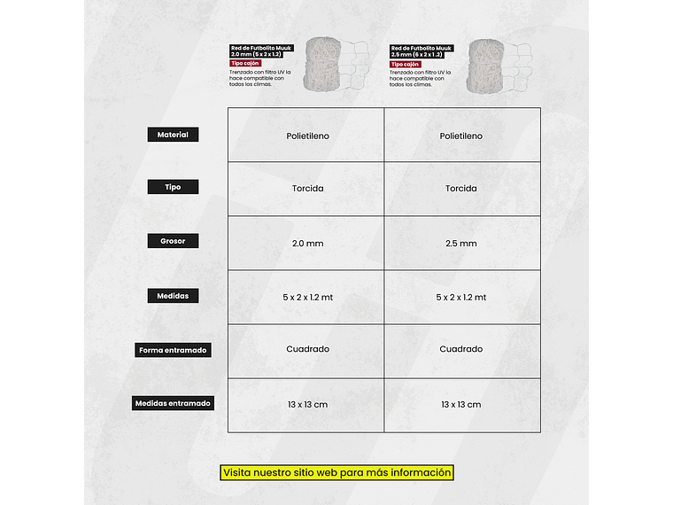 Red de Futbolito Muuk 2.0 mm (5 X 2 X 1.2) 6