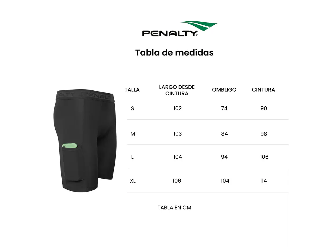 Calza Corta Penalty Skin 183 C/Bolsillo Negro 6