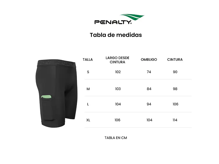 Calza Corta Penalty Skin 183 C/Bolsillo Negro 6