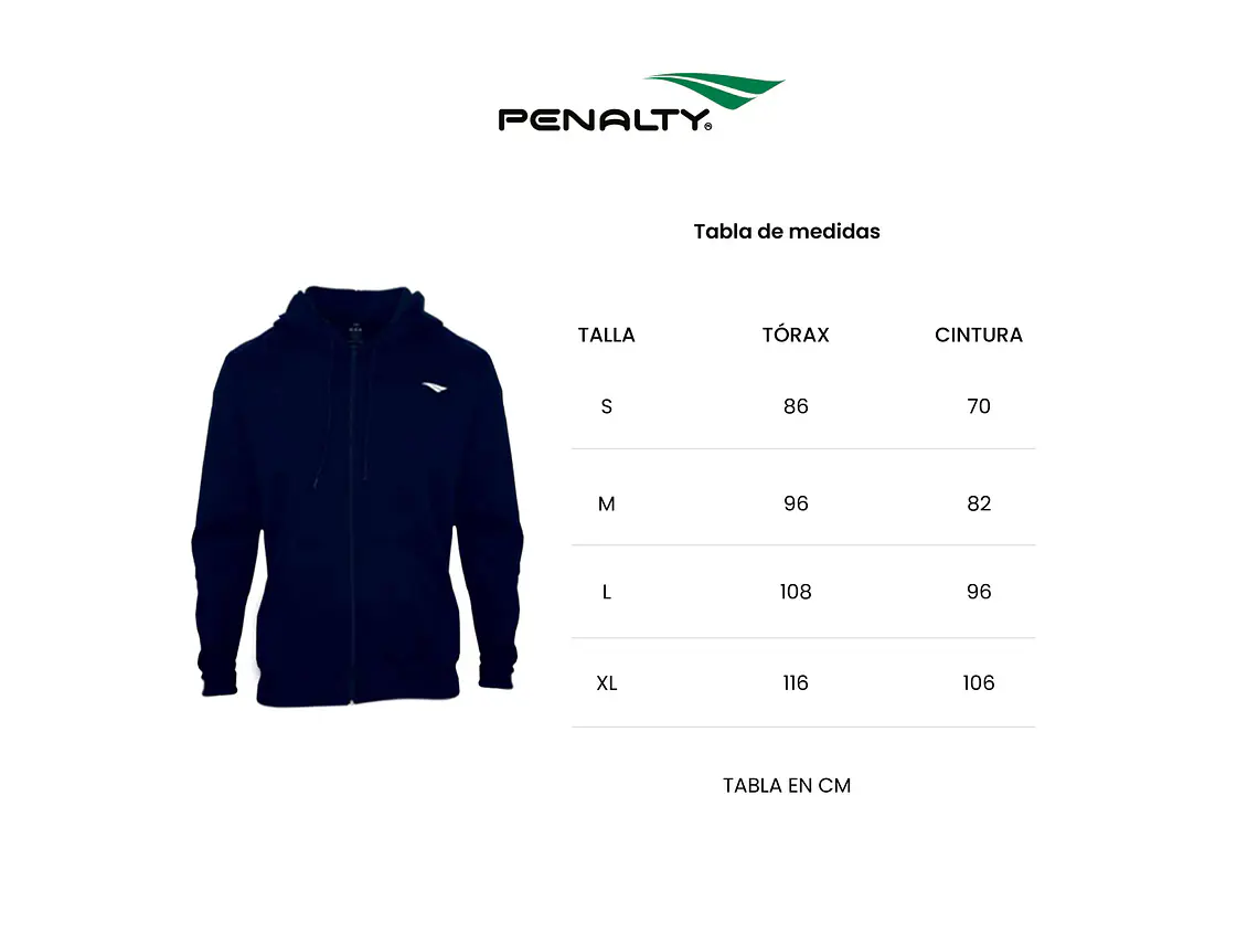 Poleron con Gorro Penalty Duo Confort 129 Azul  7