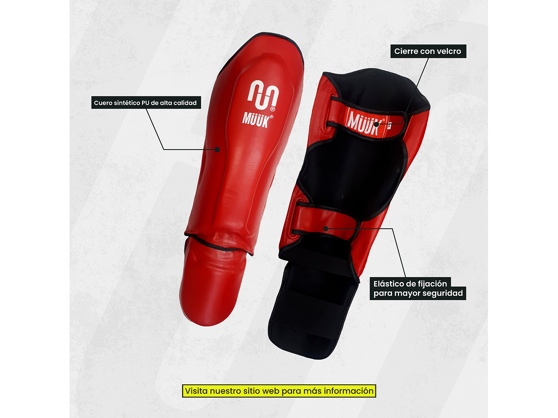 Canillera De Artes Marciales Muuk Pro Rojo 10