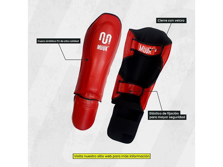 Canillera De Artes Marciales Muuk Pro Rojo 10
