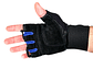 Guante de Pesas Cuero Muuk  Negro-Azul - Miniatura 3
