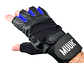 Guante de Pesas Cuero Muuk  Negro-Azul - Miniatura 2
