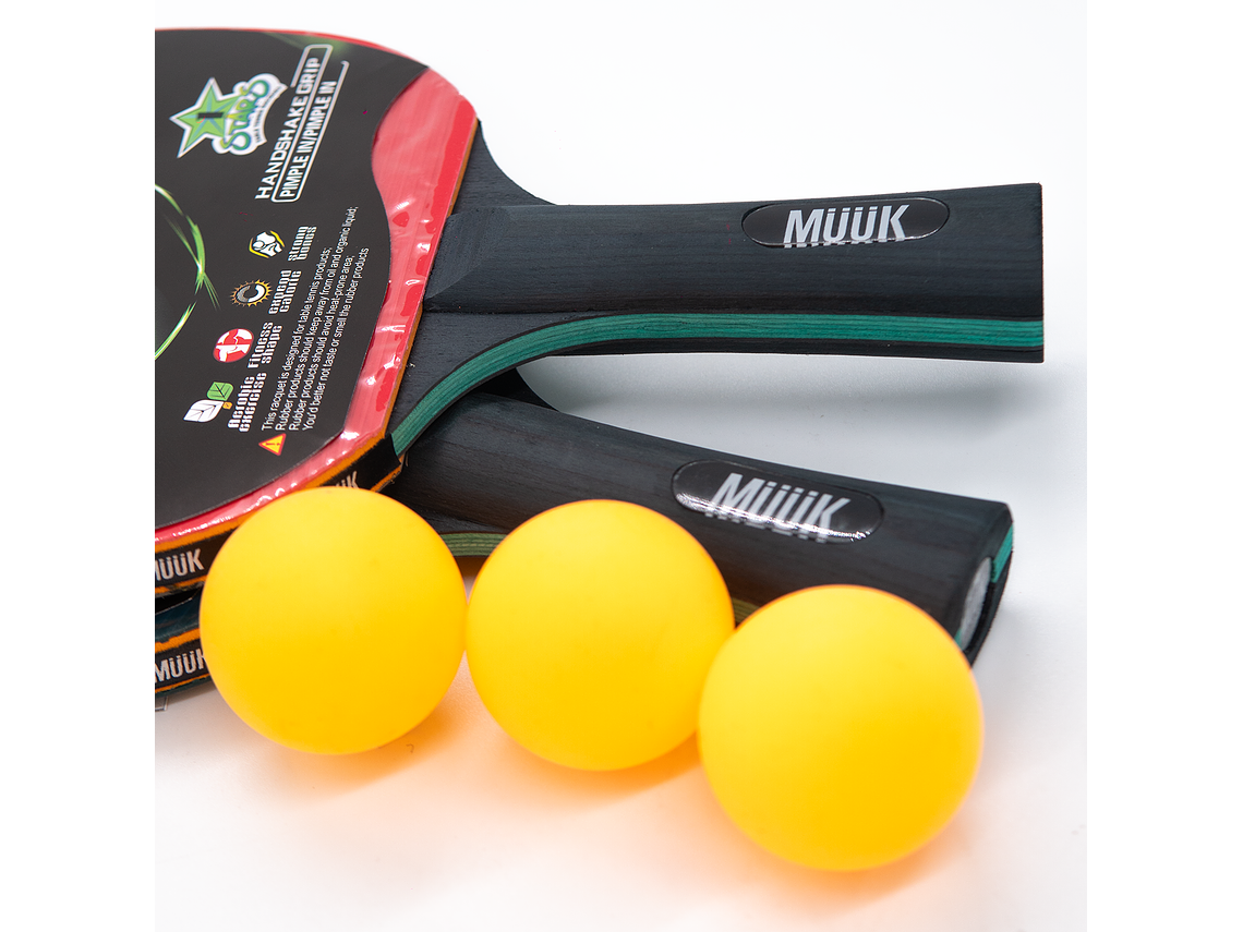 Set de Ping Pong Paletas + Pelotas Muuk 5