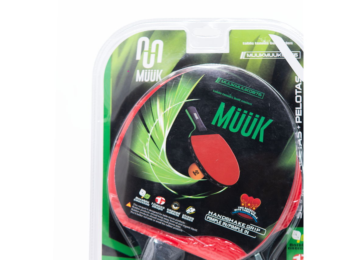 Set de Ping Pong Paletas + Pelotas Muuk 7