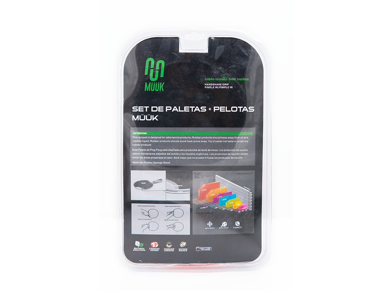 Set de Ping Pong Paletas + Pelotas Muuk 8